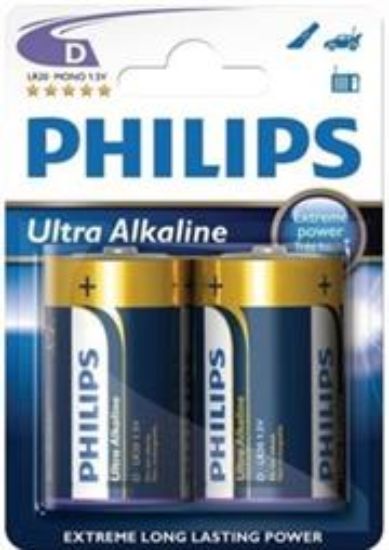 Picture of Philips Ultra Alkaline Battery LR20E2B 2 x Type D