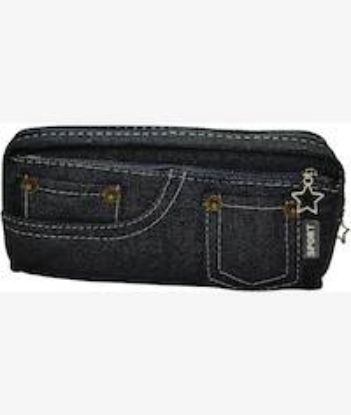 Picture of Brainware Dark Blue Denim Pencil Case