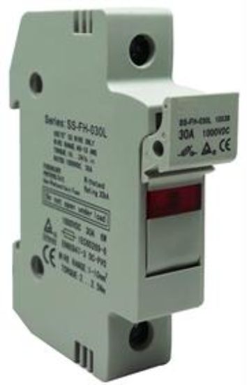 Picture of Solarix Rail Mount 1 Pole DC Fuse Holder With LED Indicator
