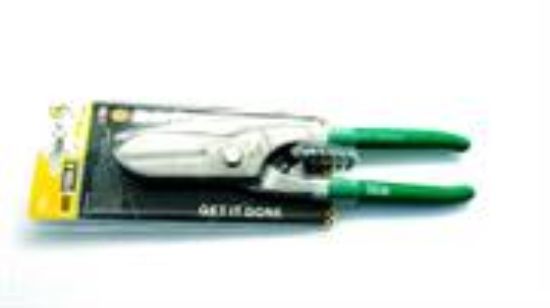 Picture of Aiyi Large 10 Inch Spring loaded Tin Snips Straight Cut Cutting Shears with Non slip Grip Handle