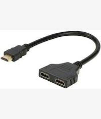 Picture of UniQue Male HDMI To Female Dual HDMI Splitter Adapter
