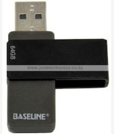 Picture of Baseline 64GB USB 2.0 Swivel Memory Stick