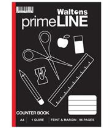 Picture of Waltons Primeline 1 Quire A4 Counter Book 5 Pack