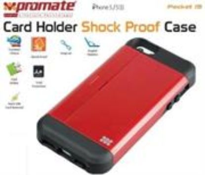 Picture of Promate Maroon Pocket iPhone 5 Shock Proof rubberized case