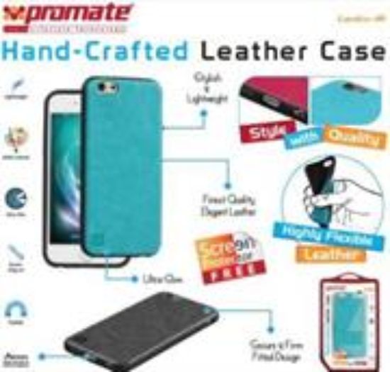 Picture of Promate Black Lanko i6 Leather Flexible Snap on Case