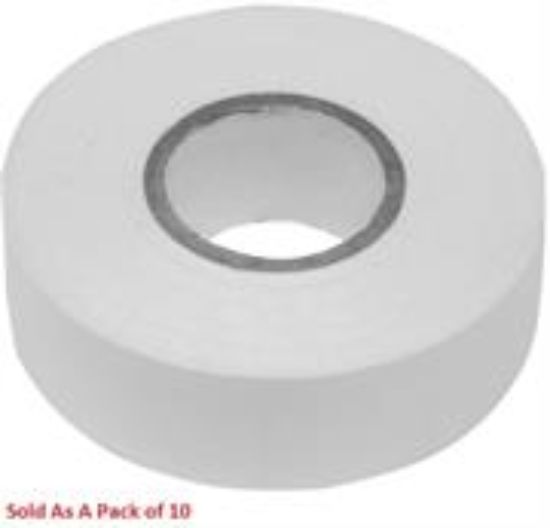 Picture of Ellies PVC 10 Metre Insulation Tape Pack Of 10 White