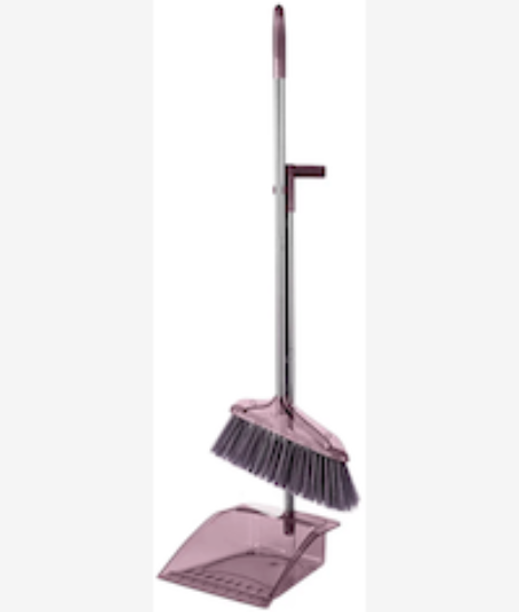 Picture of Casey Long Handle Standing Dustpan And Broom Purple
