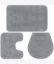 Picture of Casey Bathroom Light Grey 3 Piece Mat Set