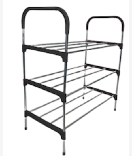 Picture of Nordic Black Wind Cross 3 Tier 12 Shoe Steel Rack