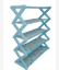 Picture of Nordic Wind Cross 5 Tier 15 Shoe Rack Blue