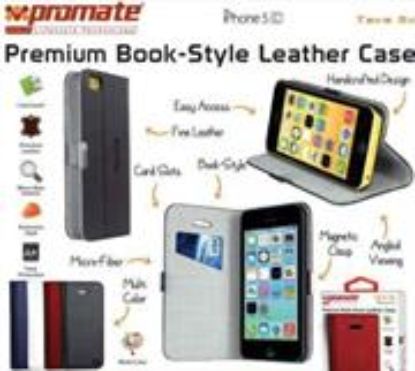 Picture of Promate Black Tava 5C Book-Style Flip Case