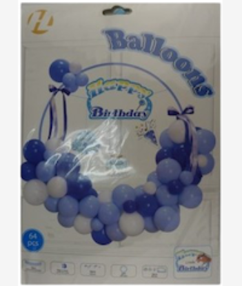 Picture of Casey 64pc Blue Birthday Garland Set