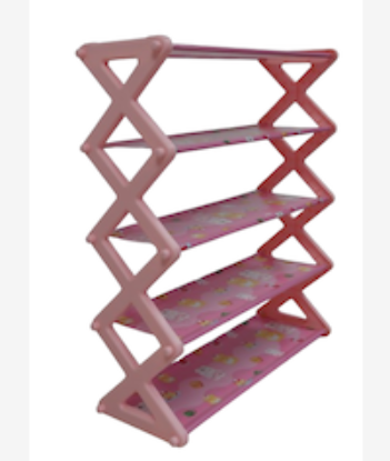 Picture of Nordic Wind Cross 5 Tier 15 Shoe Rack Pink