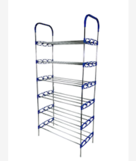 Picture of Nordic Wind Blue 6 Tier 18 Shoe Steel Rack