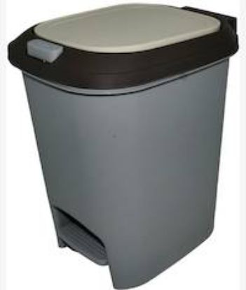 Picture of Casey 20 Litre Step On Pedal Waste Bin Grey