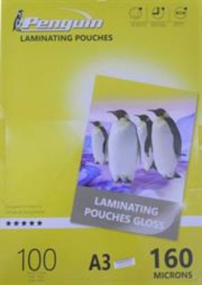 Picture of Penguin A3 Laminating Gloss Pouches 100pcs Pack 160 Microns