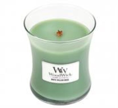 Picture of Woodwick White Willow Moss Candle Medium Jar Retail Box No