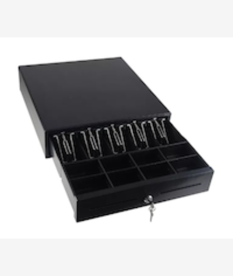 Picture of Postron Cash Drawer with 5 Bills and 7 Coins