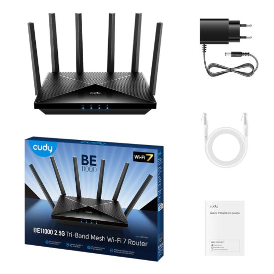 Picture of Cudy BE6500 Wi-Fi 7 Dual-Band Router with 2.5Gb WAN-Black