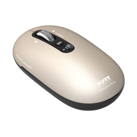 Picture of Port Connect PURE MAC Rechargeable Wireless and Bluetooth Mouse - Pearl