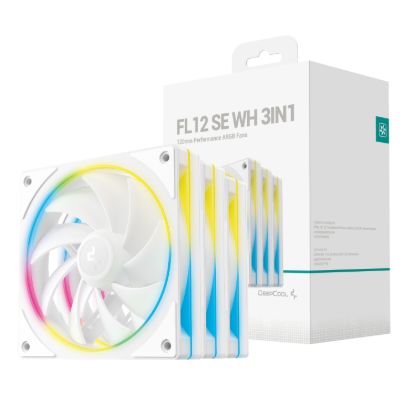 Picture of DeepCool FL12 SE 3-in-1 ARGB 120mm Fan 3 Pack - White