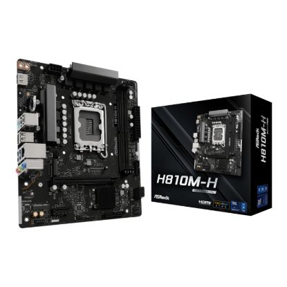 Picture of ASRock H810M-H Intel LGA1851 Micro ATX Motherboard - Black
