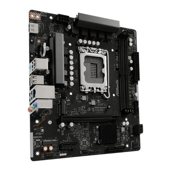Picture of ASRock H810M-H Intel LGA1851 Micro ATX Motherboard - Black