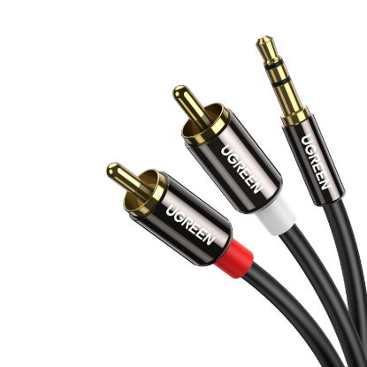 Picture of UGREEN AV116 RCA to AUX 3.5mm Audio Cable 1M - Black