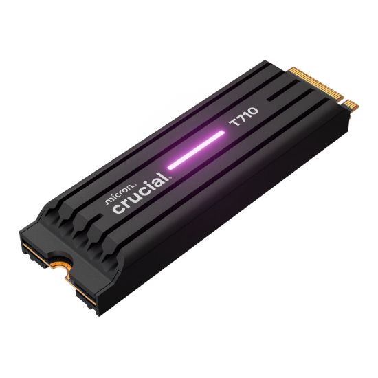 Picture of Crucial T710 1TB M.2 NVMe Gen5 NAND SSD with Heatsink