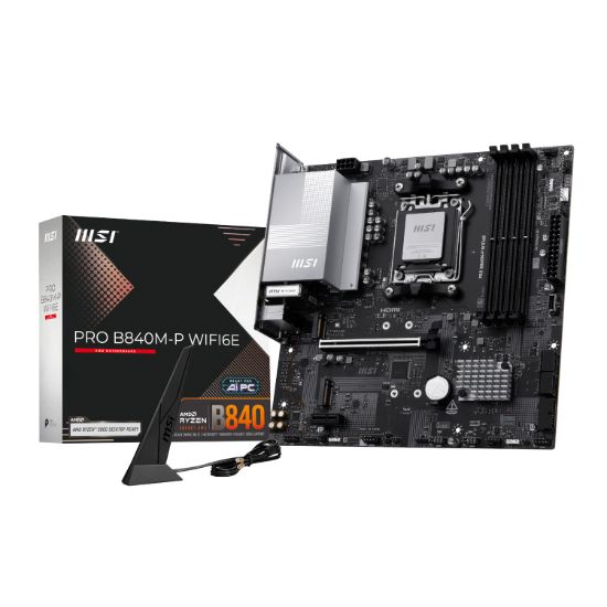 Picture of MSI PRO B840M-P Wi-Fi 6E AMD AM5 MATX Gaming Motherboard