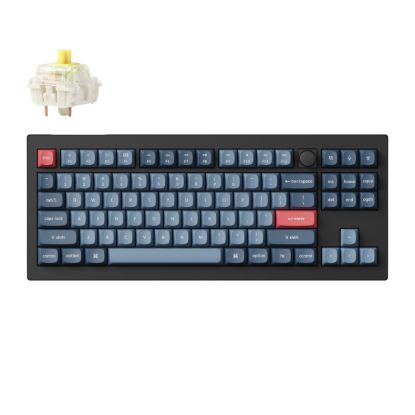 Picture of Keychron V3 Max QMK/VIA 80% Wireless Custom Mechanical Keyboard (Banana Switch) – Carbon Black