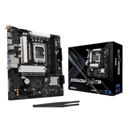 Picture of ASRock B860M-X Micro ATX DDR5 Motherboard (PCIe 5 and Wi-Fi 6E)