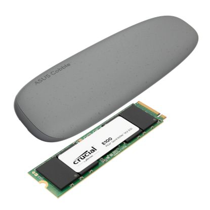 Picture of Asus Cobble M.2 SSD Type-C Enclosure and Crucial E100 2TB NVMe Bundle - Grey