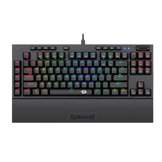 Picture of Redragon K588 RGB Pro BROADSWORD TKL Mechanical Wired Gaming Keyboard - Black