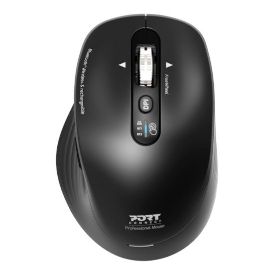 Picture of Port Connect Business 2.4GHz Rechargeable Bluetooth Wireless Mouse - Black