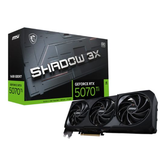 Picture of MSI GeForce RTX 5070 Ti 16GB GDDR7 SHADOW 3X OC Graphics Card