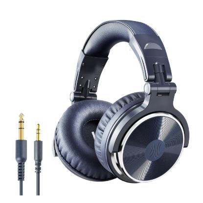 Picture of Oneodio Pro 10 Professional Wired Over Ear DJ and Studio Monitoring Headphones - Dark Blue