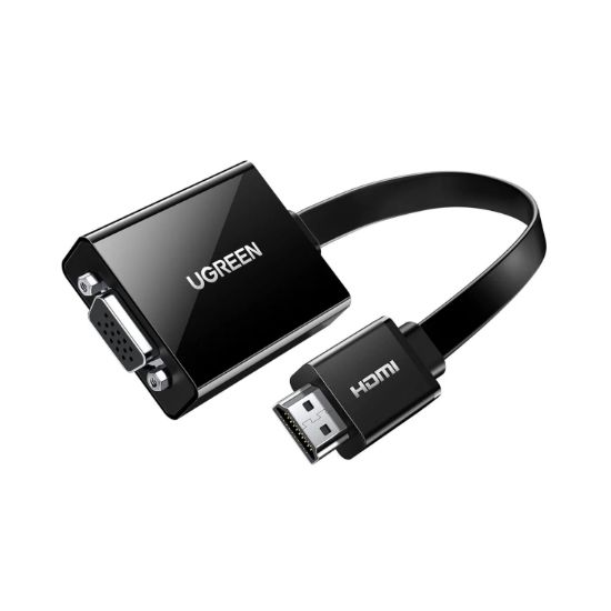 Picture of UGREEN HDMI to VGA Adapter, with 3.5mm Audio and Power Port - Black