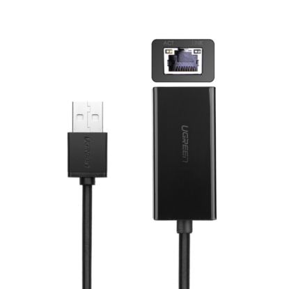 Picture of UGREEN CR110 Ethernet Adapter | USB 2.0 to RJ45 - Black