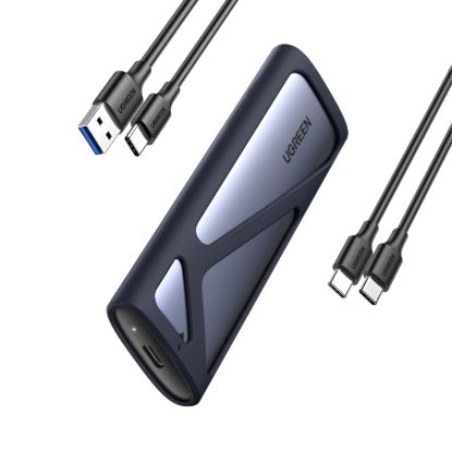 Picture of UGREEN CM400-90264 M.2 NVME/SATA SSD Enclosure (10Gbps) - Silver