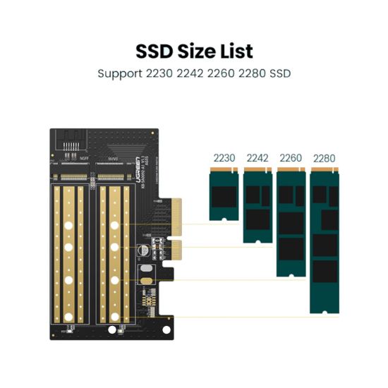 Picture of UGREEN CM302 M.2 M/B-Key to PCI-E 3.0 Expansion Card