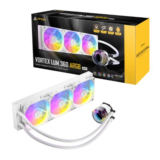 Picture of Antec VORTEX LUM 360 ARGB AIO CPU Liquid Cooler - White