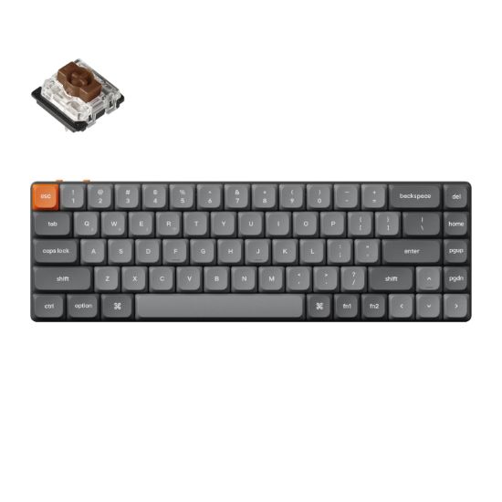 Picture of Keychron K7 Max QMK/VIA 65% Wireless Custom Mechanical Keyboard | BROWN Switches