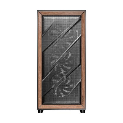Picture of Antec FLUX ATX WOOD Mid Tower Gaming Chassis – Black