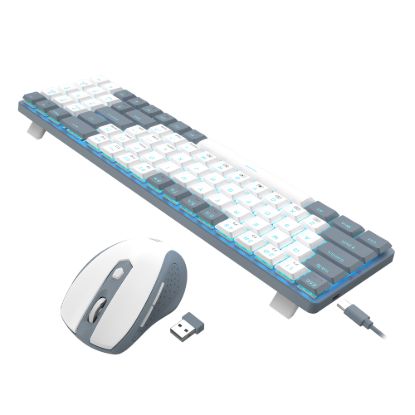 Picture of Redragon BS8772 Wireless Keyboard and Mouse Combo - Grey/White