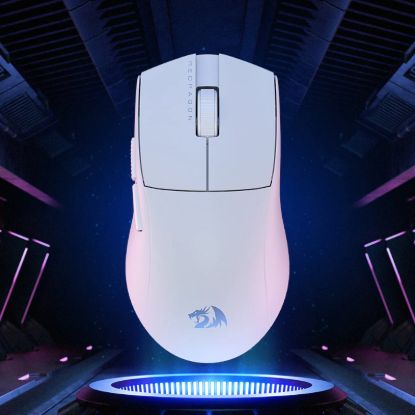 Picture of Redragon M916 PRO 1K 3-Mode Wireless Gaming Mouse – White