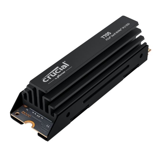 Picture of Crucial T705 4TB M.2 NVMe Gen5 with Heatsink NAND SSD