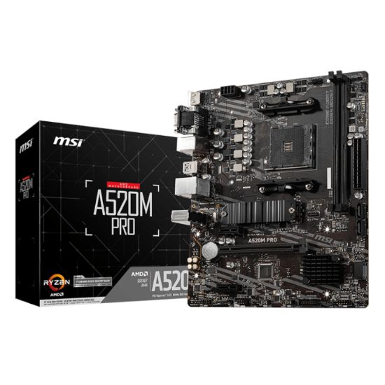 Picture of MSI A520M-PRO AMD AM4 MATX Gaming Motherboard
