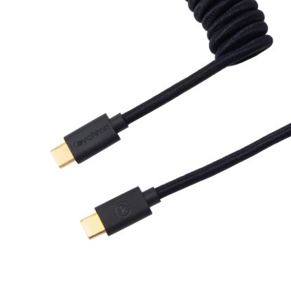 Picture of Keychron Coiled Aviator Cable - Black/Straight