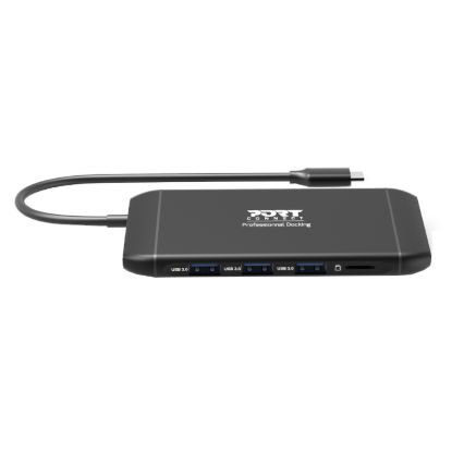 Picture of Port USB Type-C 4 x USB3.1|1 x Aux|Micro+SD Card Reader|1 x RJ45|1 x HDMI|1 x VGA|1 x Type-C PD Dock 100W - Black